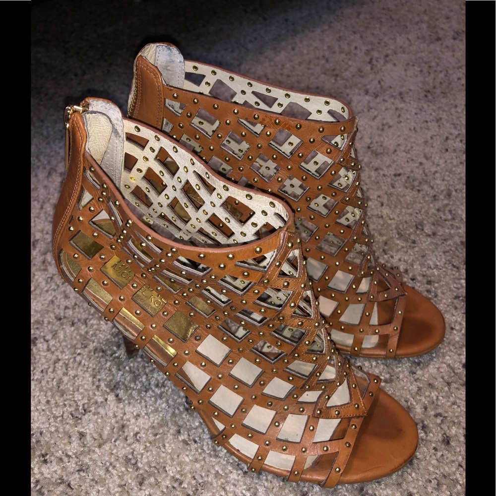 Michael Kors Studded Cage Heels 7.5